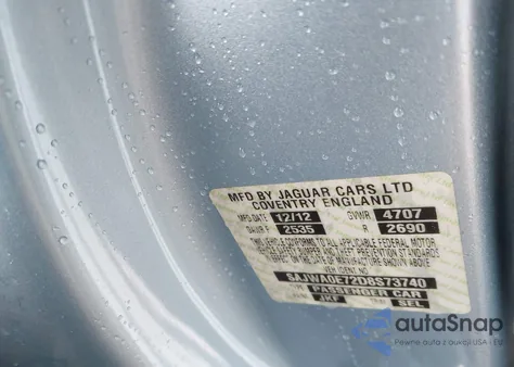 2013 Jaguar Xf V6 Sc from USA, damaged, VIN SAJWA0E72D8S73740